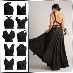 Persun Infinity Dress Convertible Maxi Dress Multi-Way Twist Wrap Gown Sz Medium